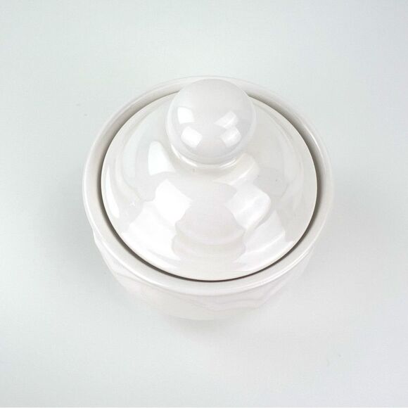 Vintage Pfaltzgraff Gazebo White Sugar Bowl With Lid - Picture 3 of 9